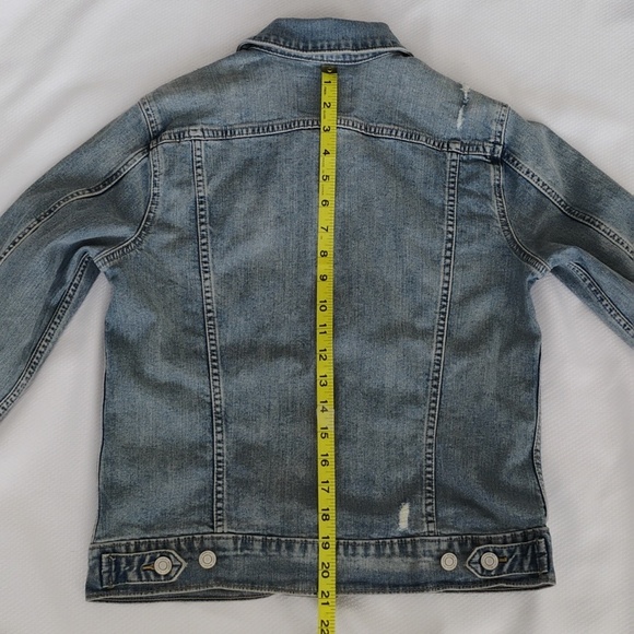 Lucky Brand Tomboy Trucker Distressed Denim Jacket - Like New Small - Picture 5 of 7